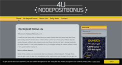Desktop Screenshot of nodepositbonus4u.com