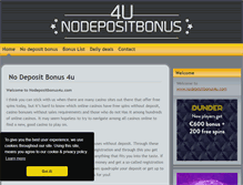 Tablet Screenshot of nodepositbonus4u.com